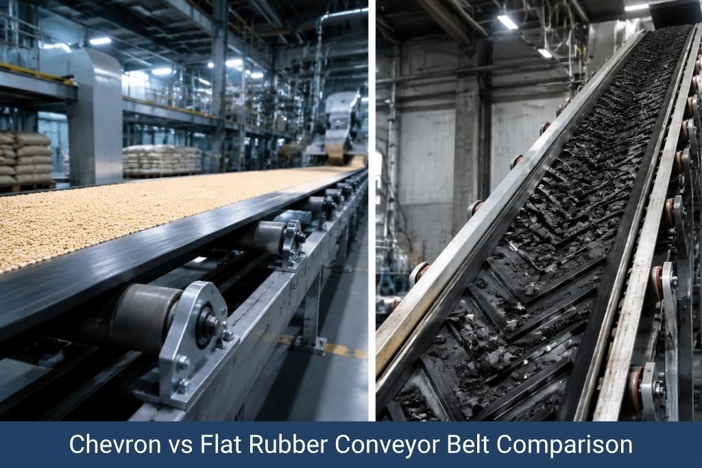 Rubber Chevron Flat Conveyor Belts